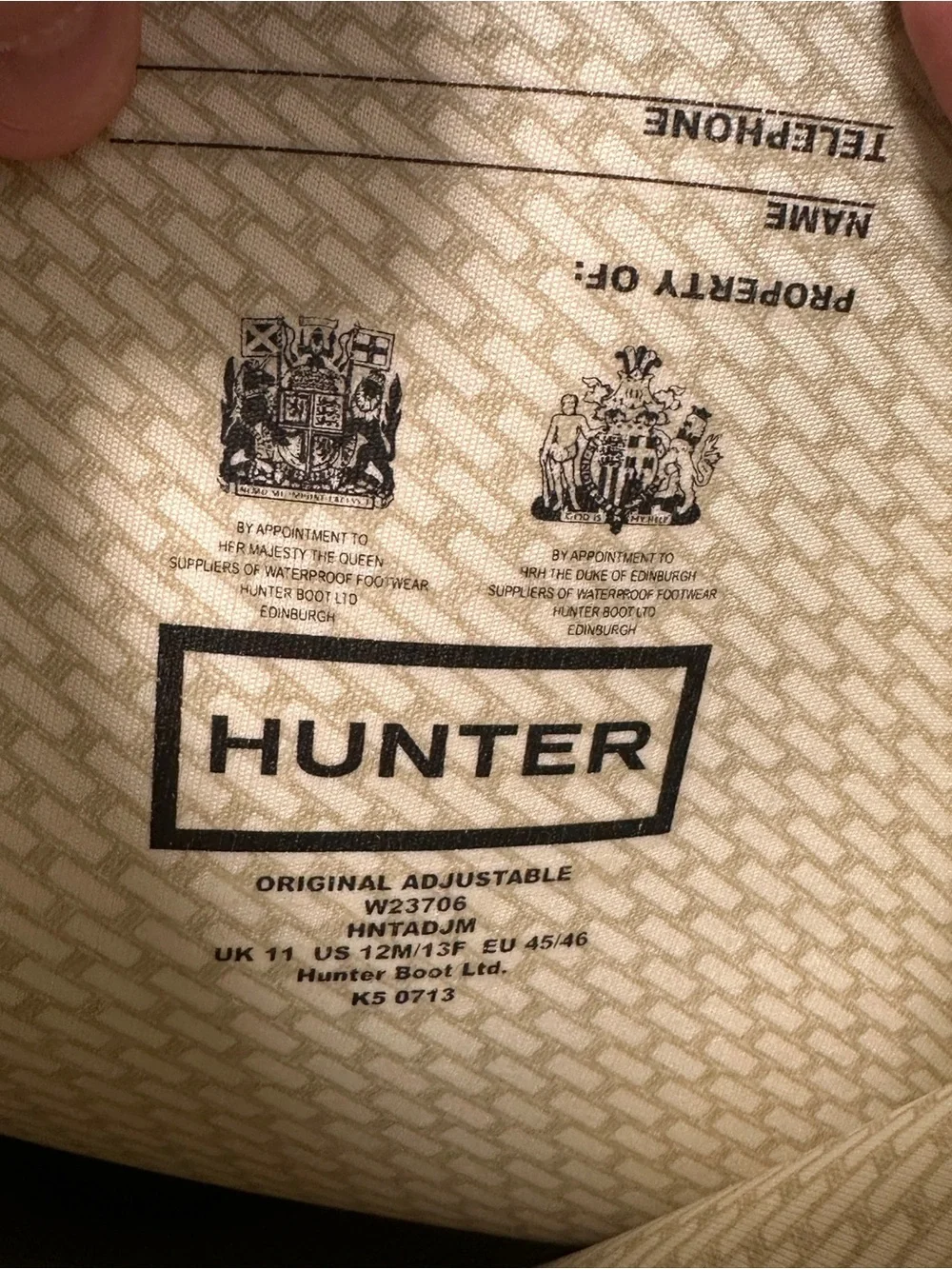 Hunter Men's Norris Field Side Adj. Neoprene Lined Rain Boots US M12/W13
